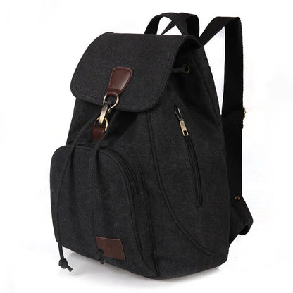 Vintage Drawstring Canvas Backpack - BagsAttra