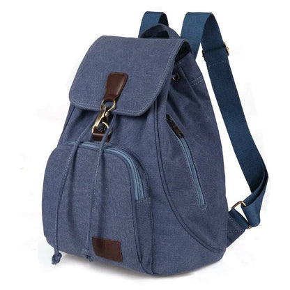 Vintage Drawstring Canvas Backpack - BagsAttra